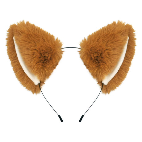 Pedenty Black Cat Ears Headband for Women Girls Halloween Cosplay Cat Costume Faux Fur Ears Headbands Hair Accessories for Adult Kids