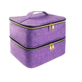 Portable Nail Polish Organizer with Dual Compartments