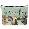 NEGIGA Cow Print StuffCow Makeup BagCow GiftsWestern Makeup BagMakeup Bags For WomenCow Print(Green Pu Leather Cosmetic Bag)