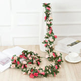 Artificial Pink Rose and Peony Chain for Home Decor