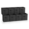 Sorbus Fabric Storage Cubes - 8 Foldable Storage Bins for Organizing Pantry Cubbies Toy Box - Clothes Storage & Closet Organizer - 11 Inch Collapsible Cube Baskets for Shelves with Handle