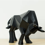 Modern Bull Home Decor Resin Sculpture for Coffee Table