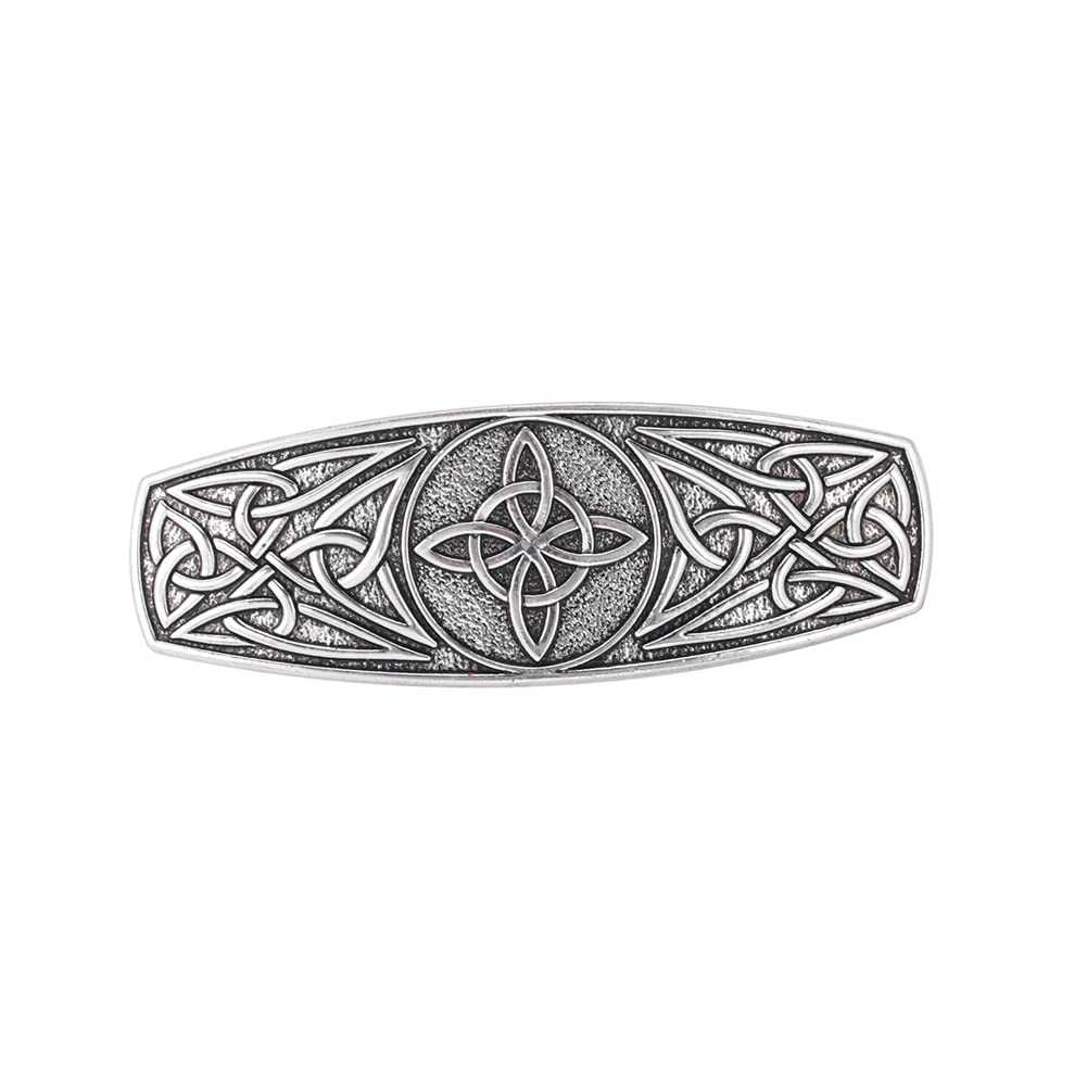 TEAMER Fashion Vintage Celtic Knot Hair Clip Metal Barrettes Pattern Engraved Headwear Witches Knot Hair Accessories for Women