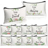 Hillban 10 Pcs Cosmetic Bag for Women Valentine Gifts Employee Appreciation Week Gifts Christian Bible Verse Makeup Bags You Are Amazing Inspirational Religious Bag for Women(ClassicWhite)