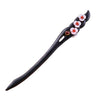 Wooden Hair Stick for Women Girl 7.08" Black Ebony Carved Hair Pins for Long Hair Handmand Hair Accessories for Buns (B)