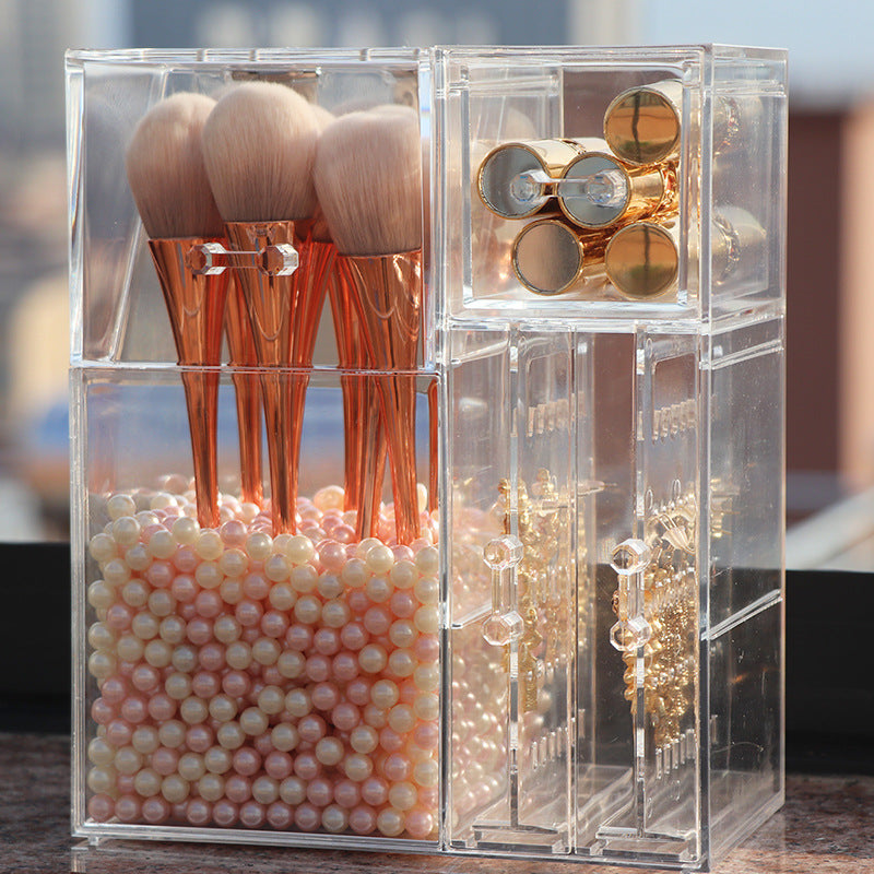 Transparent Acrylic Makeup Brush Organizer Box