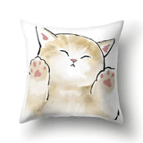 Funny Cat Pillowcases (17.32x17.32in) for Home Decor