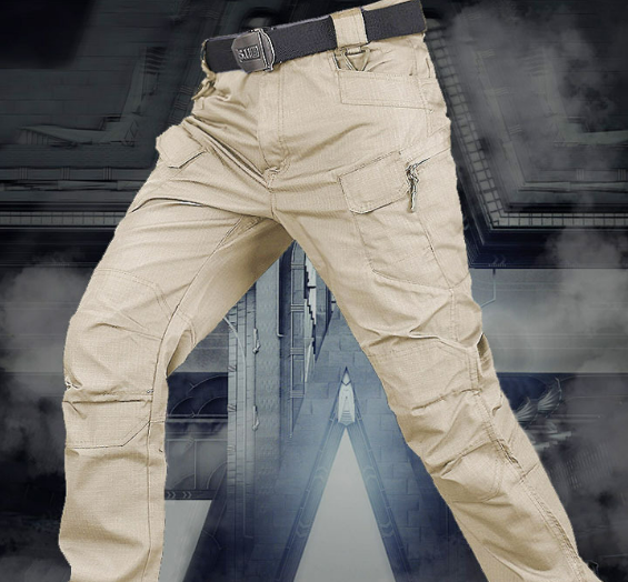 Men's Plus Size Waterproof Tactical Cargo Pants for Hiking