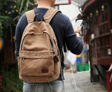 Outdoor Canvas USB Charging Anti-Theft Backpack