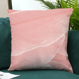 Pink Feather Design Pillowcase for Home Décor (18x18in)