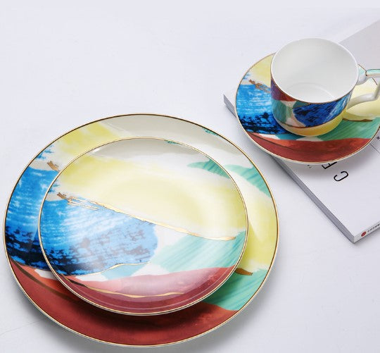 Ceramic Dinner Plates for Home Use and Banquets