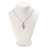Julysky 3D Necklace Display Stand For SellingVelvet Chain Jewelry Bust Holder Organizer (2 beige)
