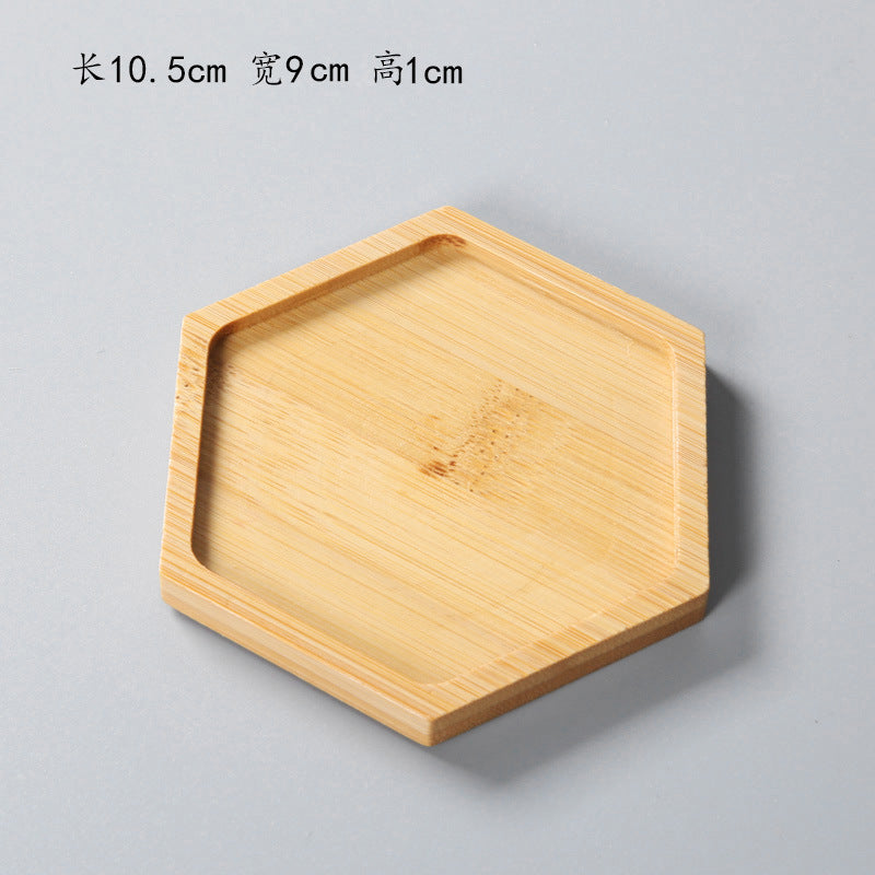 Ceramic Succulent Planter with Bamboo Tray and Stand