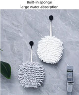 2pcs Soft Coral Velvet Chenille Hand Towels for Home
