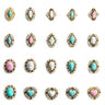 3D Turquoise Western Nail Ornament Mix Blue White and Pink Turquoise Charms Nail Art Gemstone Nail Art Jewelry Flower Heart Acrylic Nail Phone Case Card Womens DIY Decoration Products Home (20pcs)