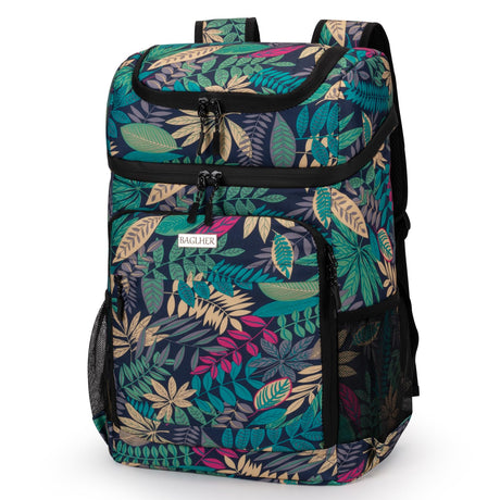 BAGLHER Cooler Backpack 30 Cans Lightweight Insulated Backpack Cooler Leak-Proof Lightweight Backpack with Cooler for Lunch Picnic Hiking Camping Beach Park Day Trips Hawaii