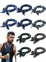 Janmercy 10 Pcs Tie Dye Cooling Neck Wraps Cooling Scarf Ice Bandanas Summer for Men Women Camping Running Outdoor Sports (Camouflage Style)