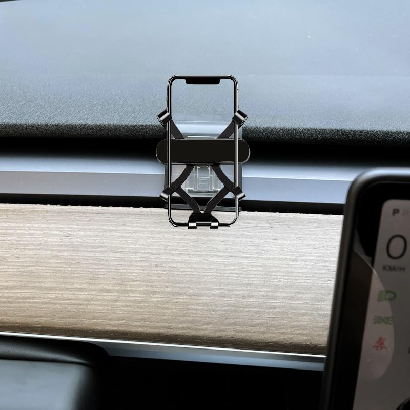 JNGXQ car Phone Holder for 2019-2022 Tesla Model 3 Y Phone Mount Interior Accessories Phone Stand Vent (for 2019-2022 Model 3/Model Y)