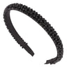 Hapdoo Black Pearl Headbands for Women Girls Cute Puffy Padded Headband with Faux Pearl for Wedding Bride Fashion Wide Thick Beaded Bling Hairbands Hair Hoop Accessories for Birthday