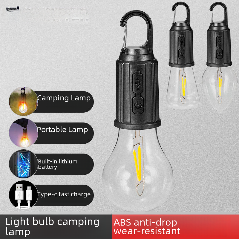 Portable Camping Light with Hook Design and Power Source