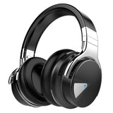 Silensys E7 Active Noise Cancelling Headphones Bluetooth Headphones with Microphone Deep Bass Wireless Headphones Over Ear Comfortable Protein Earpads 30 Hours Playtime for Travel/Work Black