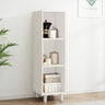 IOTXY Open Cube Low Bookcase - 3-Tier Freestanding Storage Display Cabinet Organizer with Legs for Home Office 3-Cubes Open Shelf Short Bookshelf White