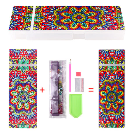 Diamond Painting Pencil Case with Crystal Storage Box