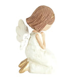 Resin Angel Ornaments Holding Heart for Home Decor