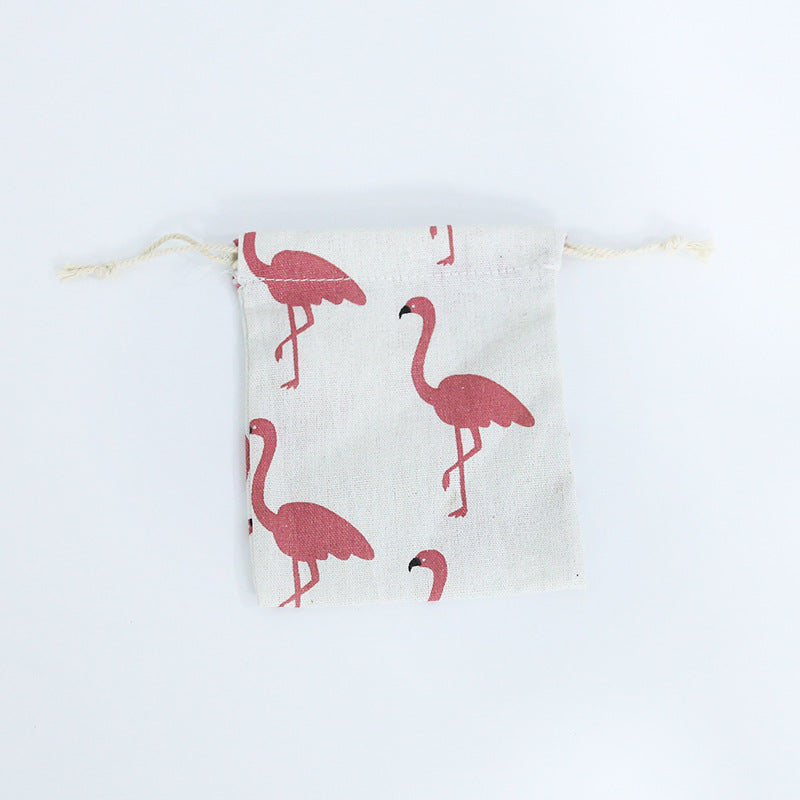 Cotton Linen Drawstring Storage Bag for Students