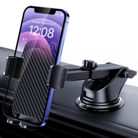 Qifutan Phone Holders for Your Car with Military-Grade Suction Phone Stand for Car [Super Stable] Automobile Car Mount for iPhone Universal Car Dashboard Windshield Mount Fit iPhone Smartphones