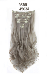 Colored High-Temperature Synthetic Hair Clip-In Extensions
