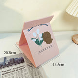 Cute Folding Makeup Mirror - Heart Desktop Design