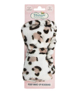 The Vintage Cosmetic Company Peggy Make Up Vintage Headband Skincare Headband Holds Back Hair Soft and Comfy Makeup Headband Beauty Accessory Leopard Print Design