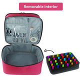 Portable Nail Polish Organizer with Dual Compartments