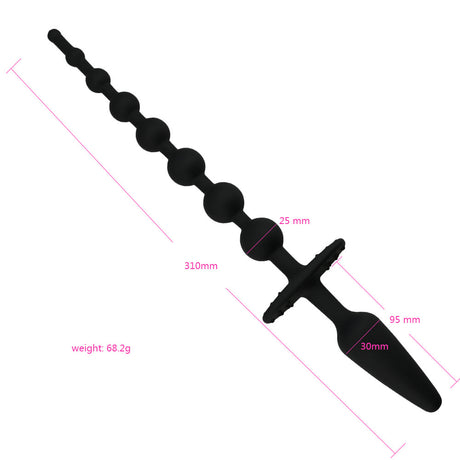 Silicone Beaded Anal Plug Prostate Massager