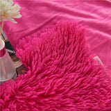 Rose Red Flannel Blanket - Warm Plush for Home & Office