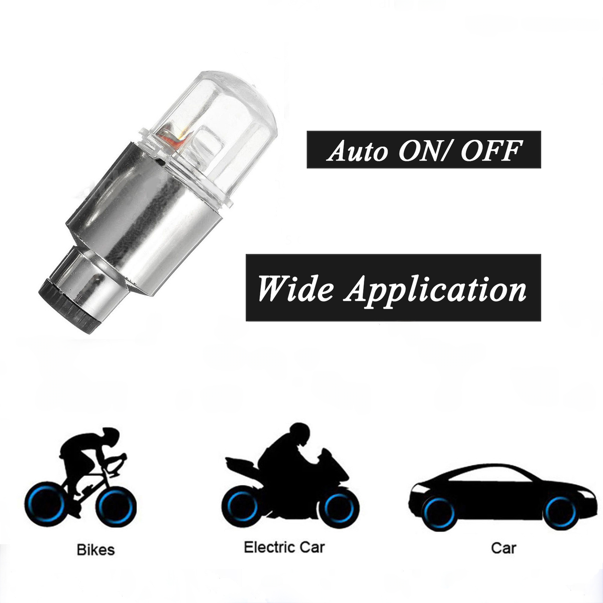Cross-Border Car Wheel Valve Lights with Color Effects