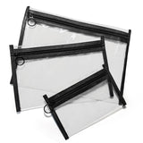 leevanoo Clear Makeup Bags，small makeup bag3pcs Makeup bag Hanging Pouchesmesh zipper pouch bagspurse organizer for Daily or Travel to Keep Small Items(Clear set)