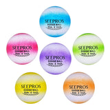 SEEPROS Foam Dodgeball Set Gator Balls - Soft Skin Low Bounce Neon Color Set of 6 with Mesh Storage Bag for Kids and Adults 6 Inch