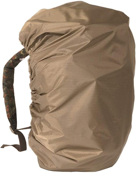 Mil-Tec Rucksack Waterproof Rainproof Cover Coyote Colour Backpack Cover 130 Liters Hiking Travel Camping