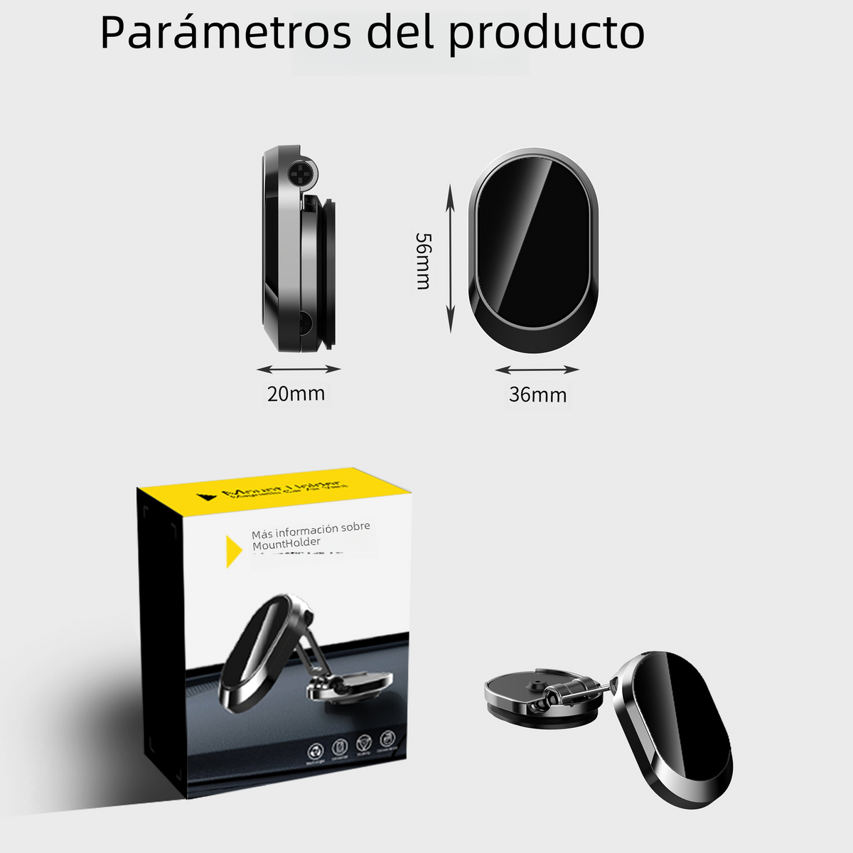 Magnetic Car Phone Holder with Rotating Base (Wholesale)