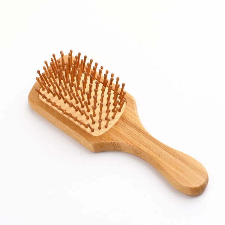 Wooden Comb and Cushion Brush Set