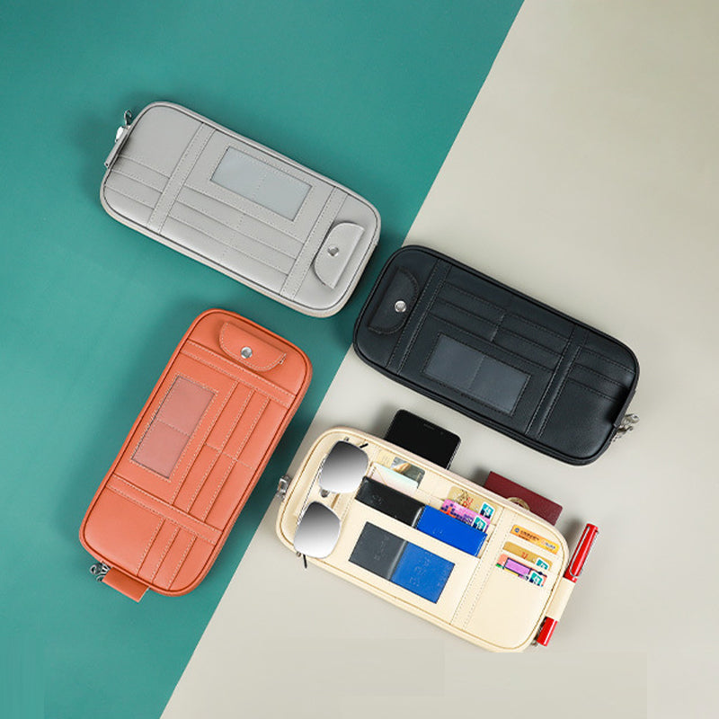 Multifunctional Car Storage Bag with Sun Visor Clip