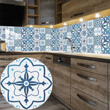 Blue Retro Tile Pattern for Home Renovation and Decor