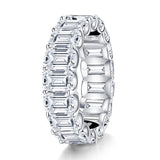 Sterling Silver Ring with High Carbon Diamond Simulant