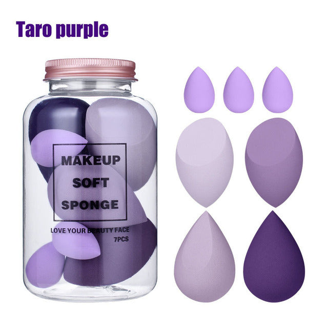 7 Can Makeup Egg Set with Floating Bottle & Mini Sponge