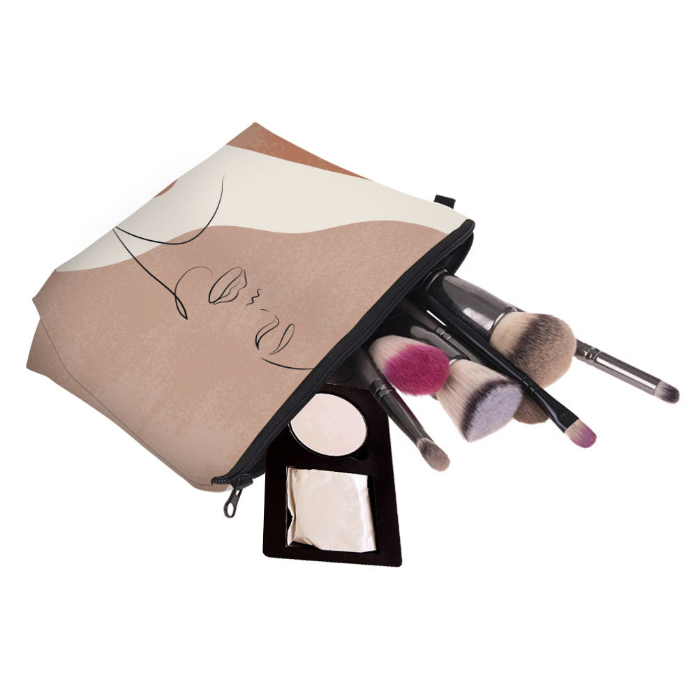 Graphic Figure Portable Travel Makeup Bag for Women