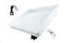 Pactrade Marine Bait Cutting Board for Boat - Adjustable Fish Cleaning Filet Table with Compartments Knife Slots and Engraved Fish Scale | Easy to Transport & Store (Rail Mount)