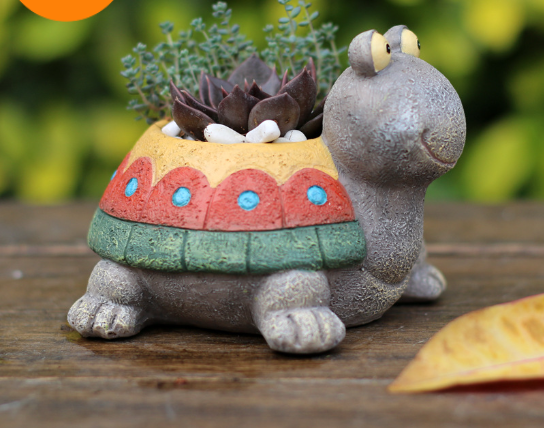 Resin Craft Succulent Planter and Decor Piece