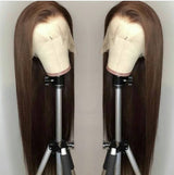 Brown Long Straight Hair Headgear for Women